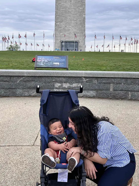 At the Washington Monument.